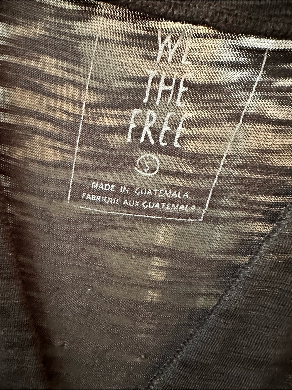 WeThe Free Black V‑Neck Short Sleeve Top - Picture 2 of 3
